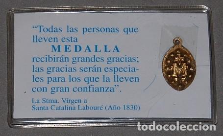 Antig&uuml;edades: TARJETA CON MEDALLA MILAGROSA - Foto 2