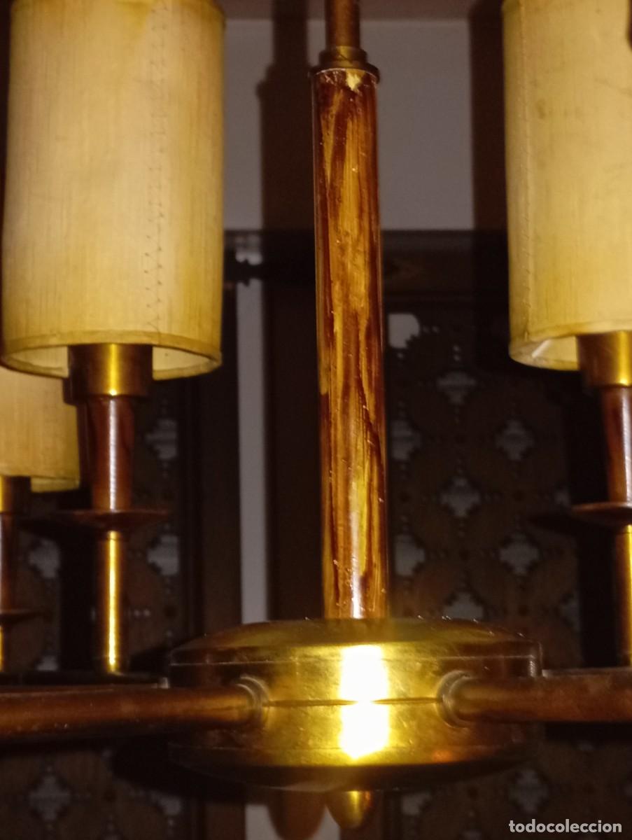Antig&uuml;edades: L&aacute;mpara de 6 brazos y doce luces - Foto 7