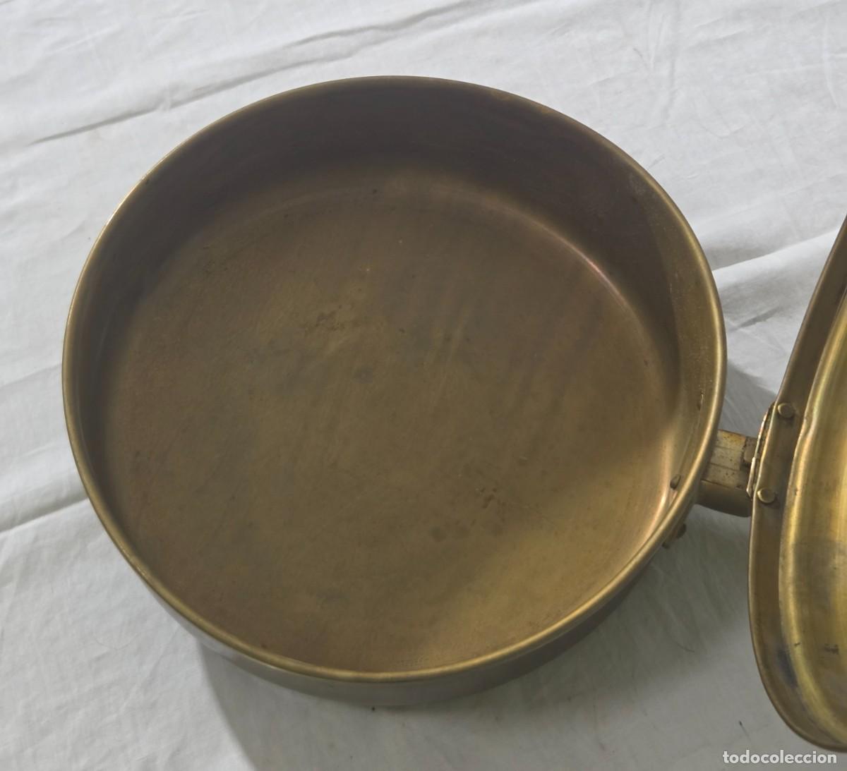 Antig&uuml;edades: Calentador de cama, madera y bronce - Foto 14