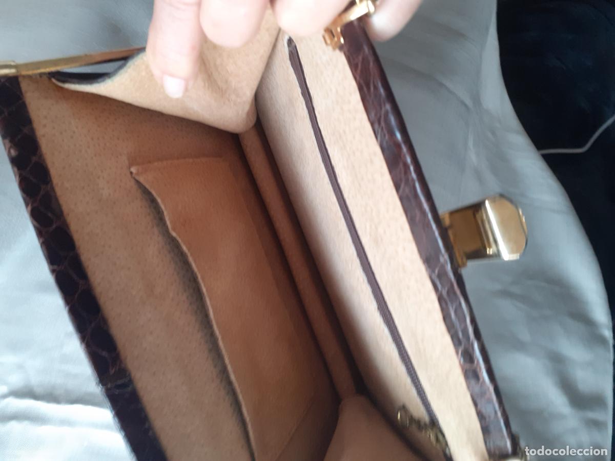 Antig&uuml;edades: Bolso ,cartera de ceremonia de cocodrilo - Foto 5