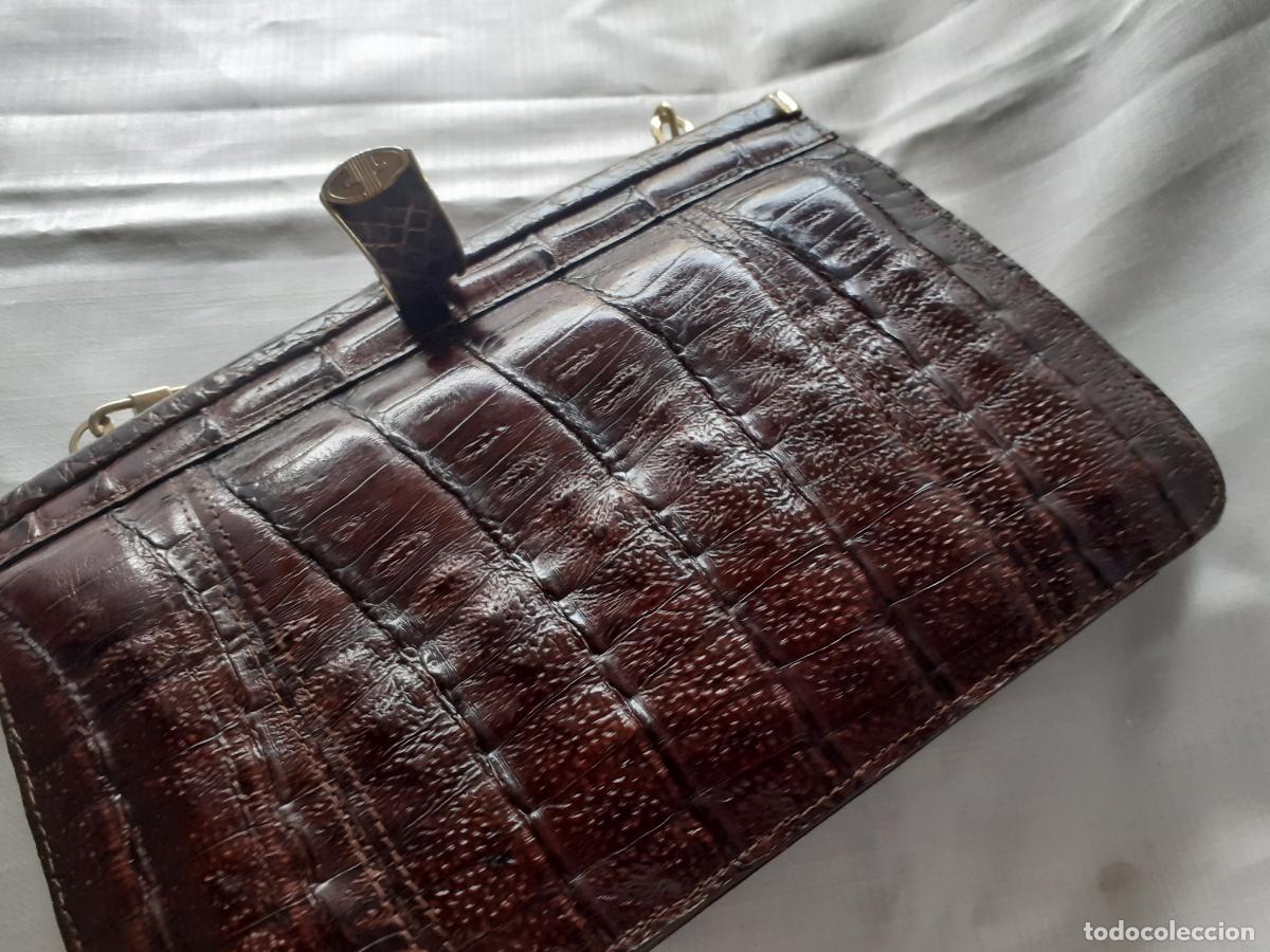 Antig&uuml;edades: Bolso ,cartera de ceremonia de cocodrilo - Foto 7
