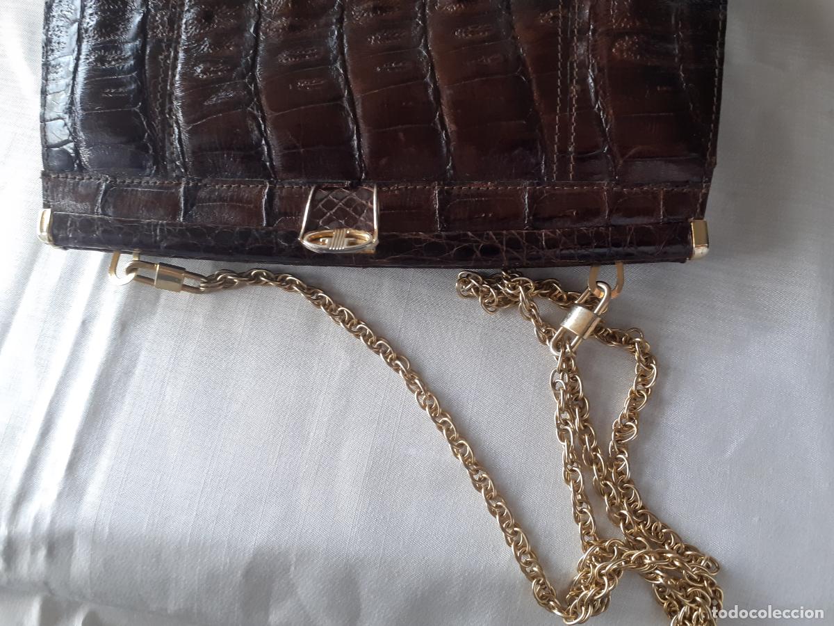 Antig&uuml;edades: Bolso ,cartera de ceremonia de cocodrilo - Foto 8