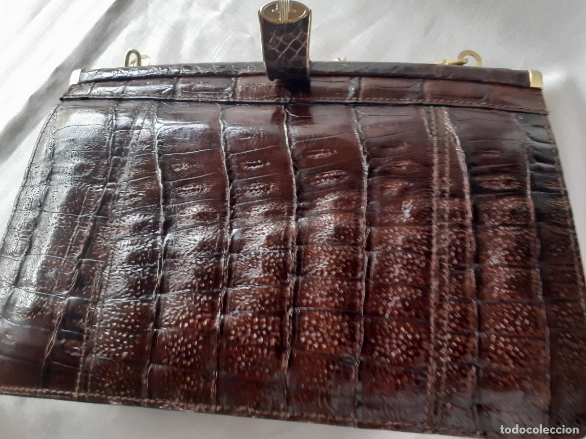 Antig&uuml;edades: Bolso ,cartera de ceremonia de cocodrilo - Foto 11