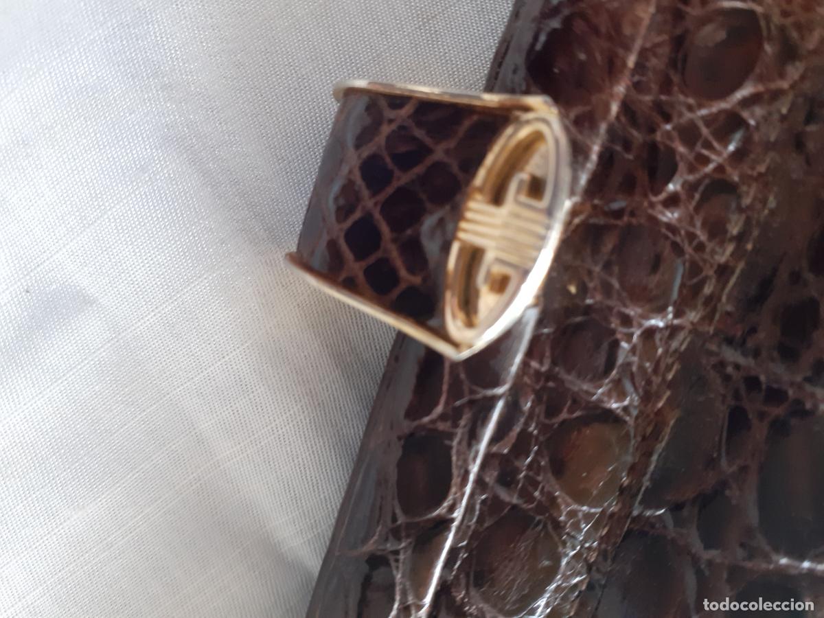 Antig&uuml;edades: Bolso ,cartera de ceremonia de cocodrilo - Foto 13
