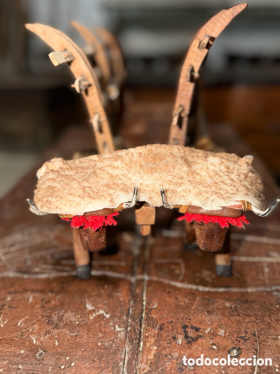 Antig&uuml;edades: Carro de bueyes artesanal de madera - Foto 3