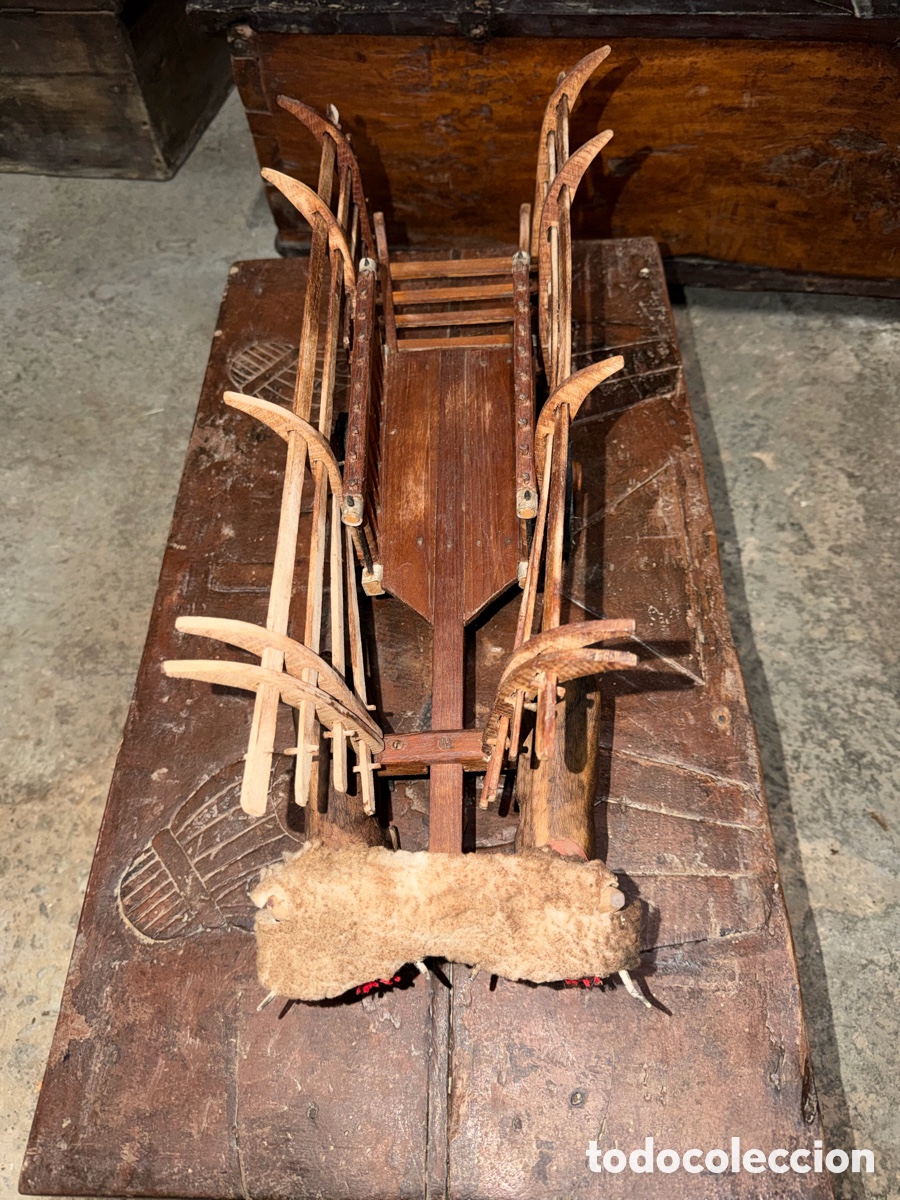 Antig&uuml;edades: Carro de bueyes artesanal de madera - Foto 4