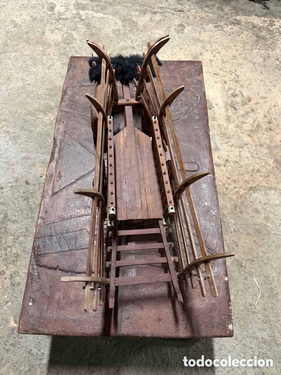 Antig&uuml;edades: Carro de bueyes artesanal de madera - Foto 2