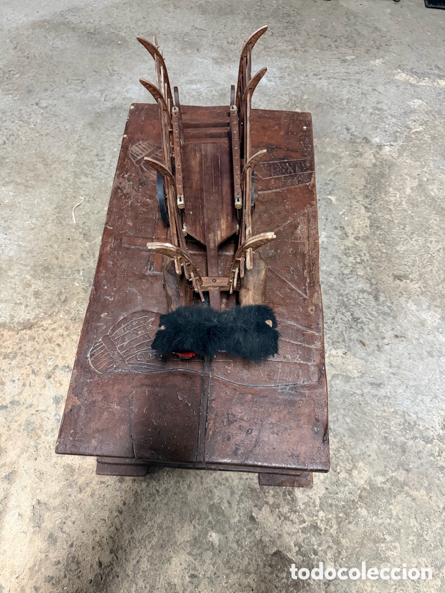 Antig&uuml;edades: Carro de bueyes artesanal de madera - Foto 3