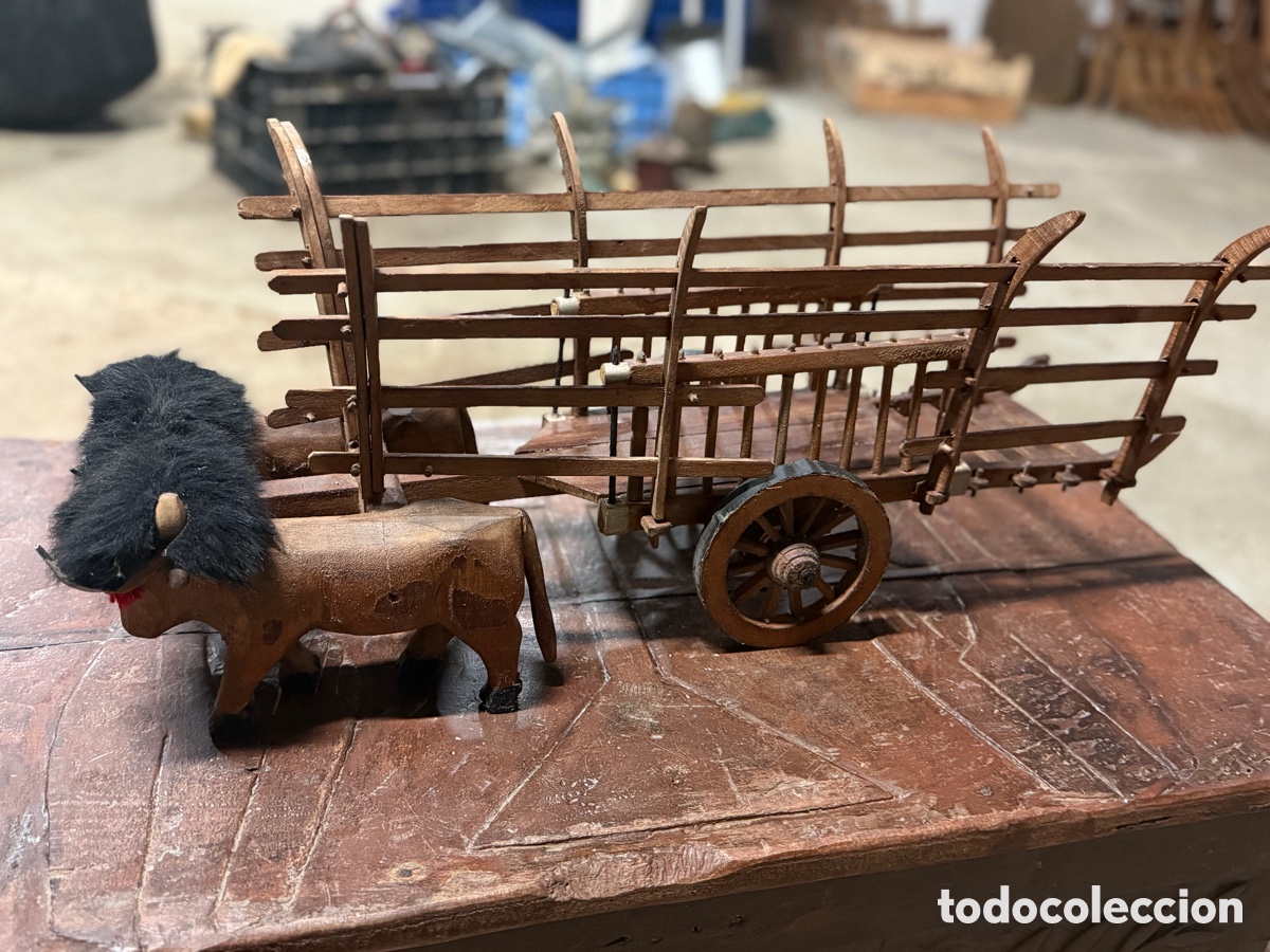 Antig&uuml;edades: Carro de bueyes artesanal de madera - Foto 4