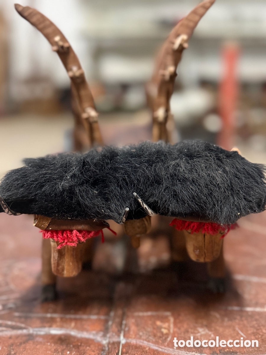 Antig&uuml;edades: Carro de bueyes artesanal de madera - Foto 5