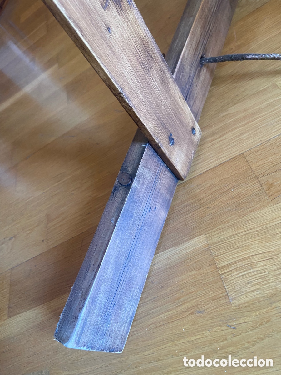 Antig&uuml;edades: Escalera antigua de madera plegable - Foto 4