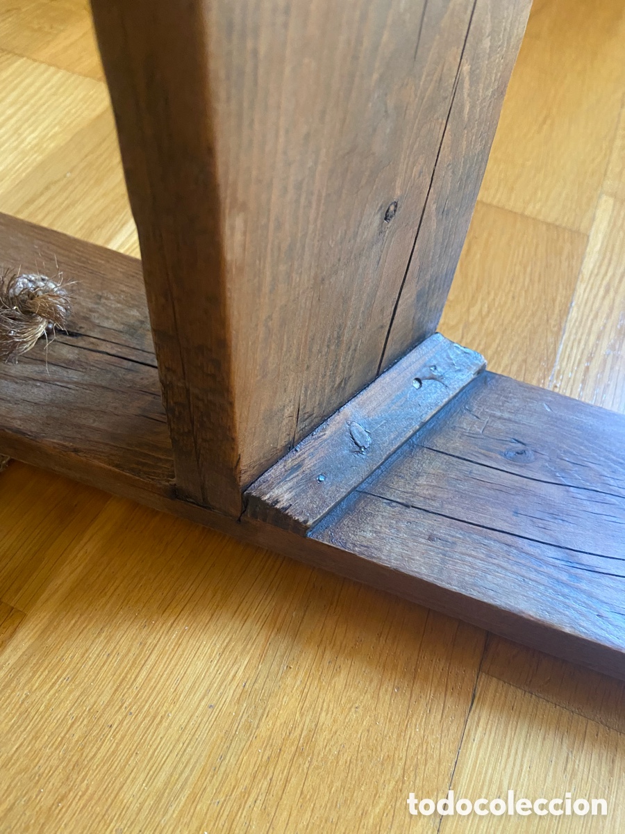 Antig&uuml;edades: Escalera antigua de madera plegable - Foto 6