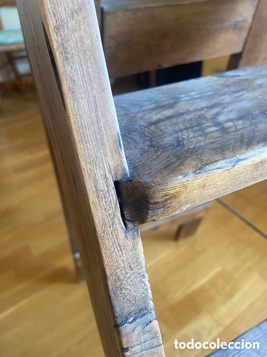 Antig&uuml;edades: Escalera antigua de madera plegable - Foto 7