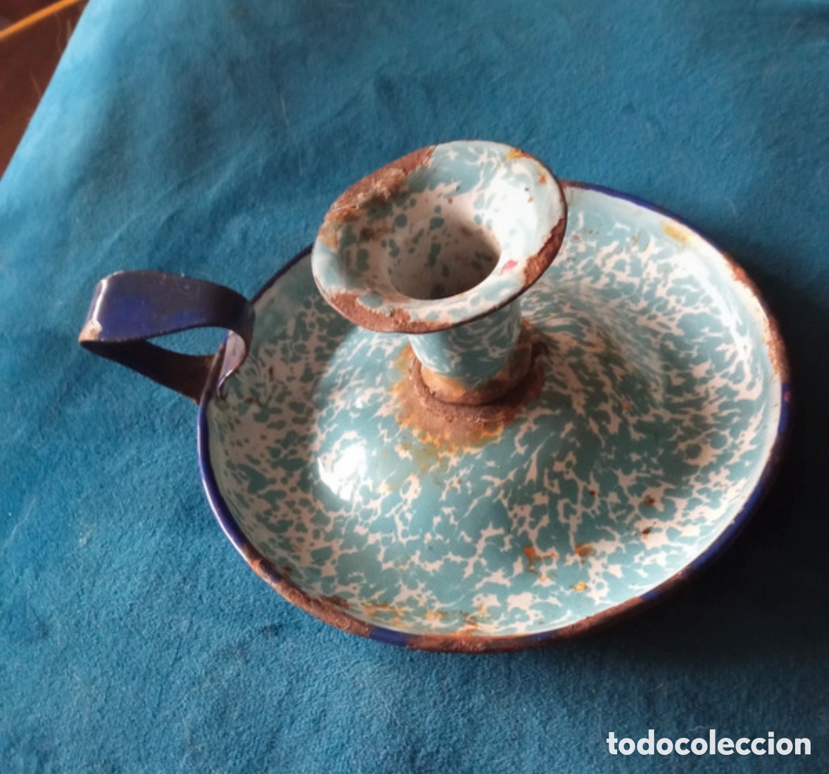 Antig&uuml;edades: Antigua palmatoria esmaltada - Foto 2