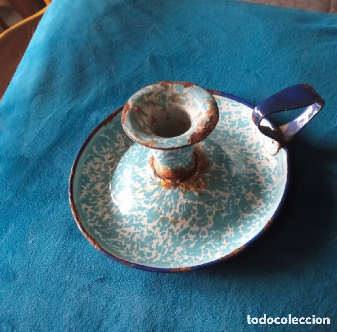 Antig&uuml;edades: Antigua palmatoria esmaltada - Foto 1