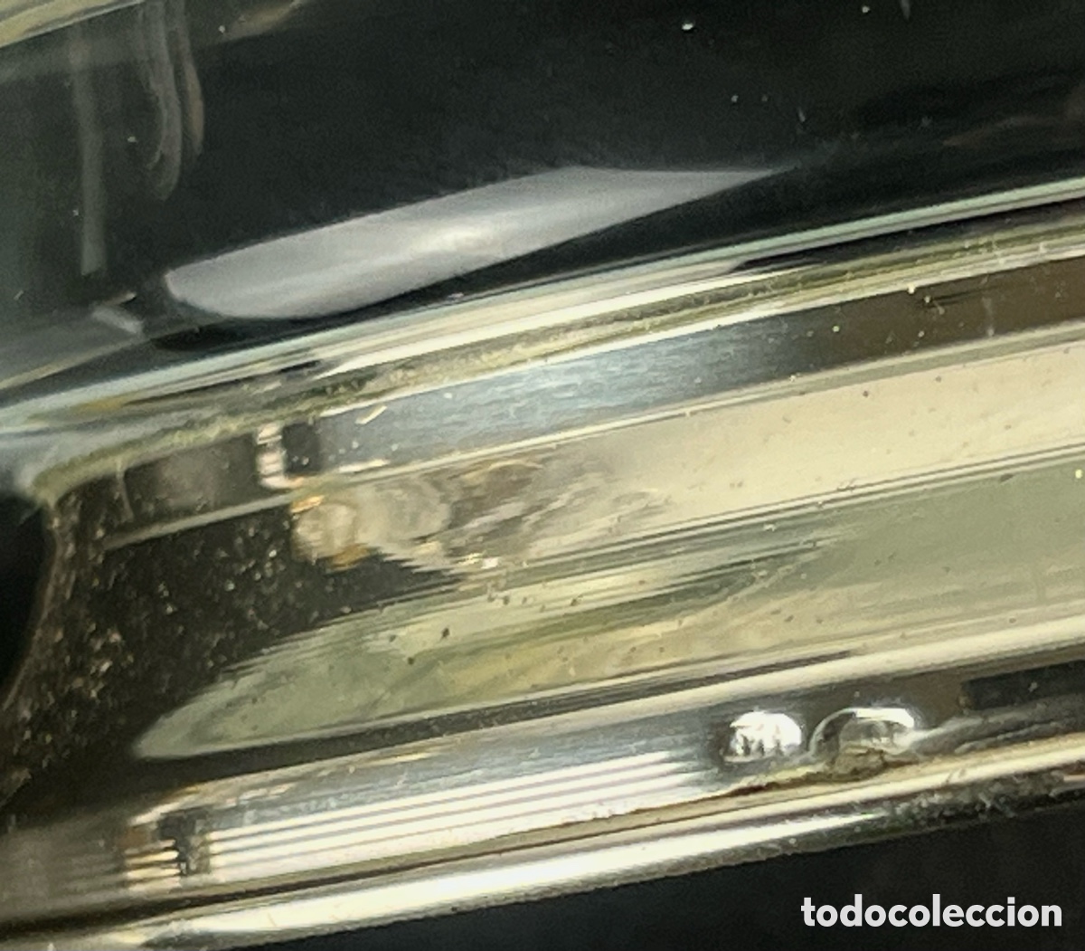 Antig&uuml;edades: JARRON DE CRISTAL TALLADO Y PLATA BARNIZADA - Foto 6