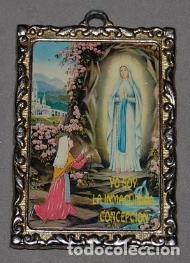 Antig&uuml;edades: PLACA VIRGEN DE LOURDES - Foto 1