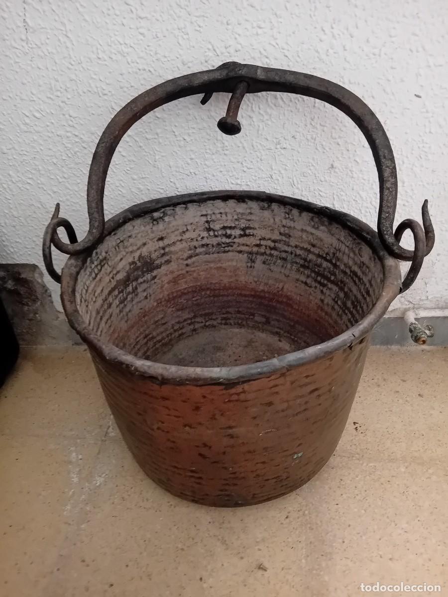 Antig&uuml;edades: Caldero de cobre antiguo - Foto 1