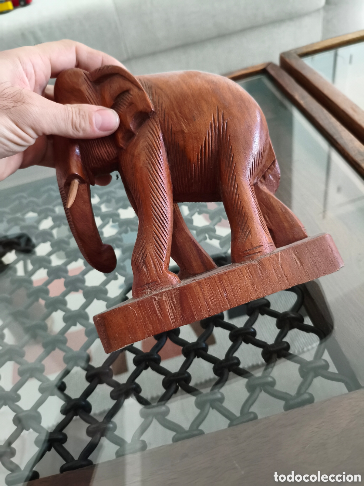 Antig&uuml;edades: Escultura elefante madera - Foto 4