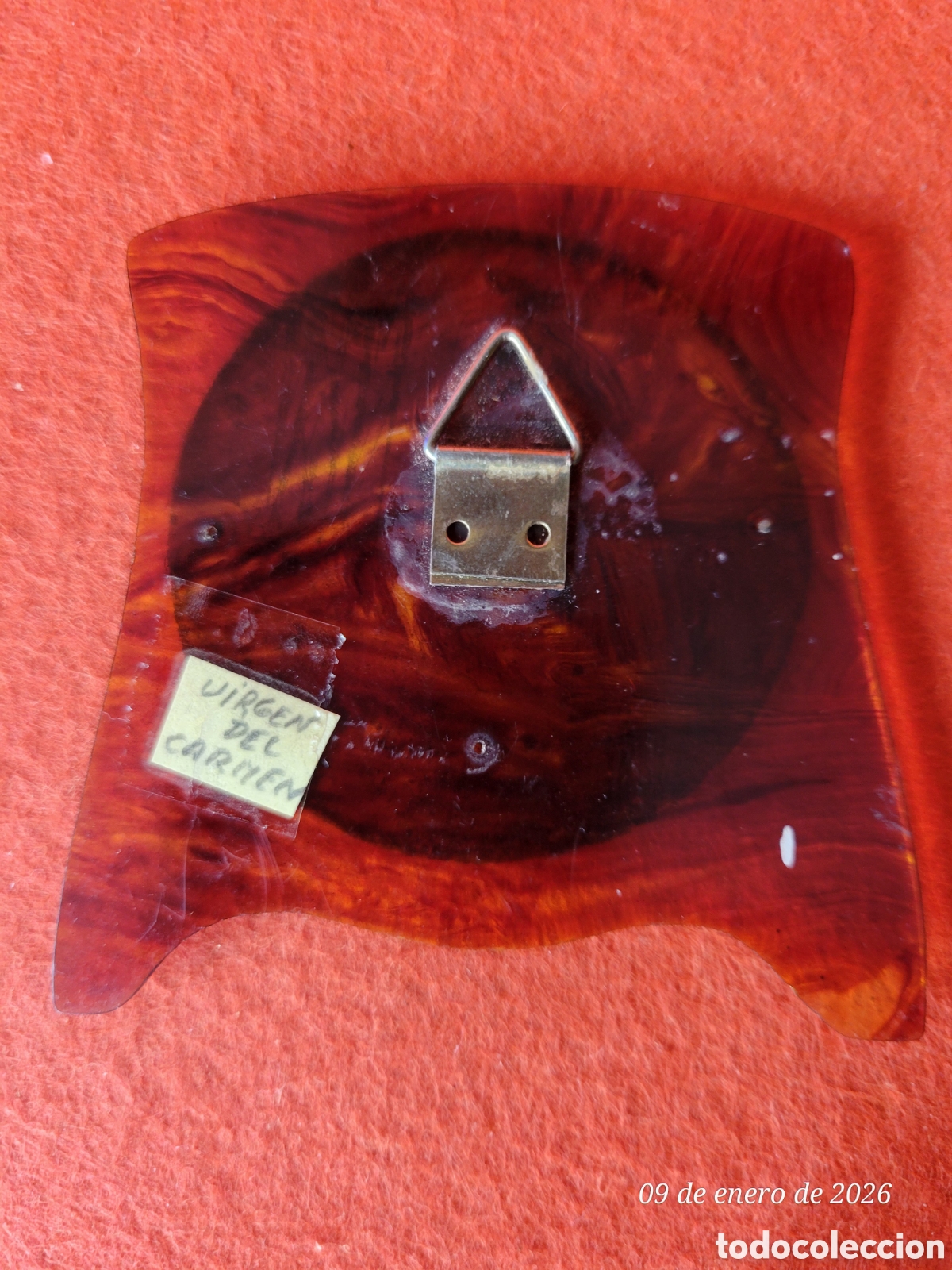 Antig&uuml;edades: ANTIGUA PLACA EN PLOMO DE VIRGEN DEL CARMEN - Foto 3