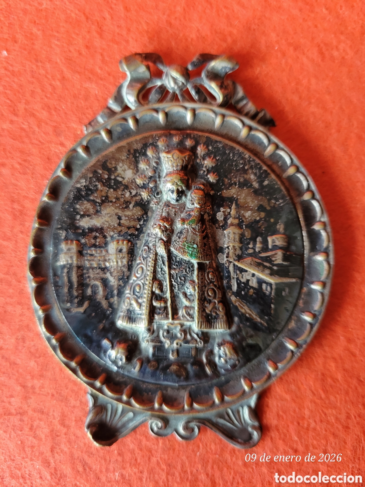 Antig&uuml;edades: ANTIGUA PLACA VIRGEN DEL PILAR - Foto 1