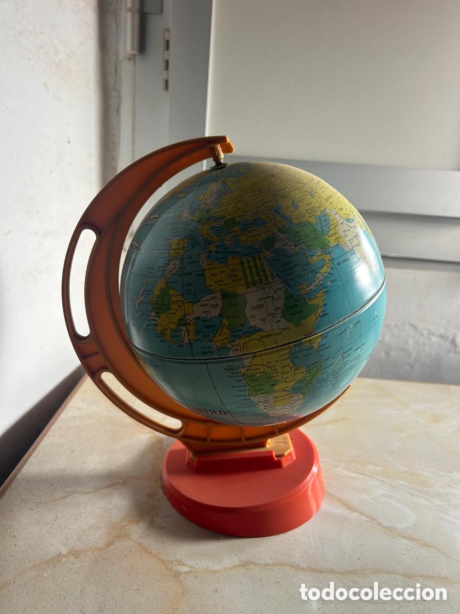 Antig&uuml;edades: Bola mapa del mundo decoraci&oacute;n - Foto 3