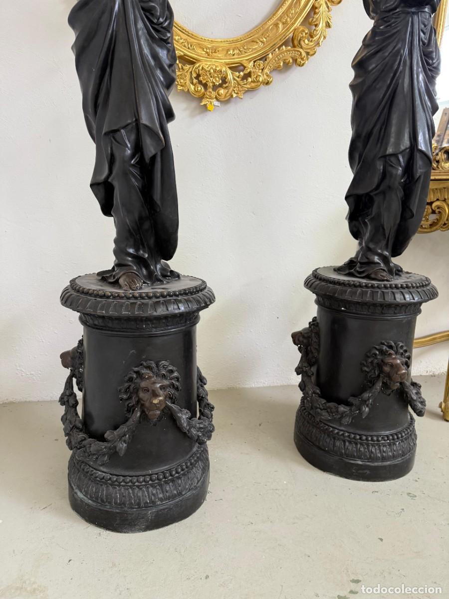 Antig&uuml;edades: Fant&aacute;stica pareja de bronces, - Foto 2