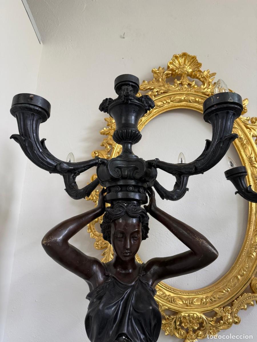 Antig&uuml;edades: Fant&aacute;stica pareja de bronces, - Foto 3