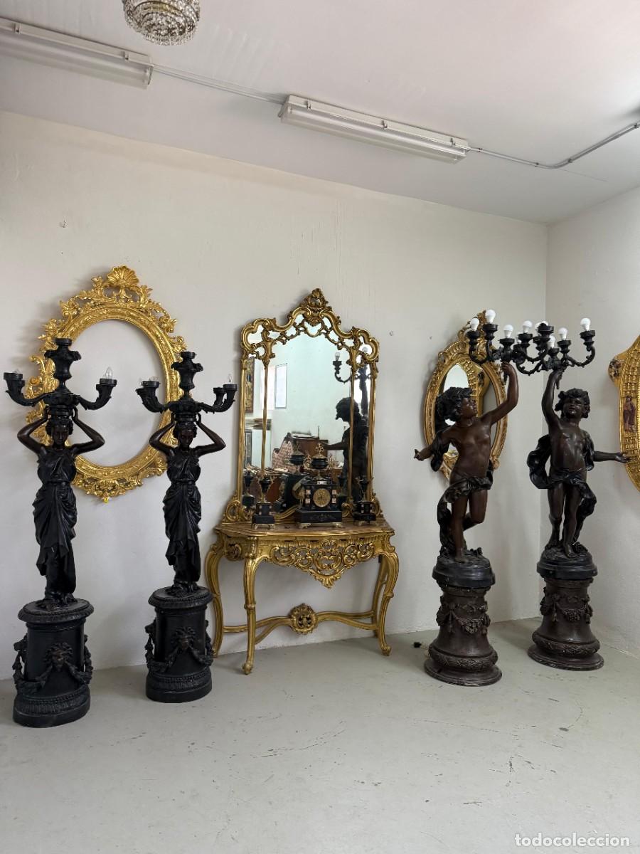 Antig&uuml;edades: Fant&aacute;stica pareja de bronces, - Foto 6