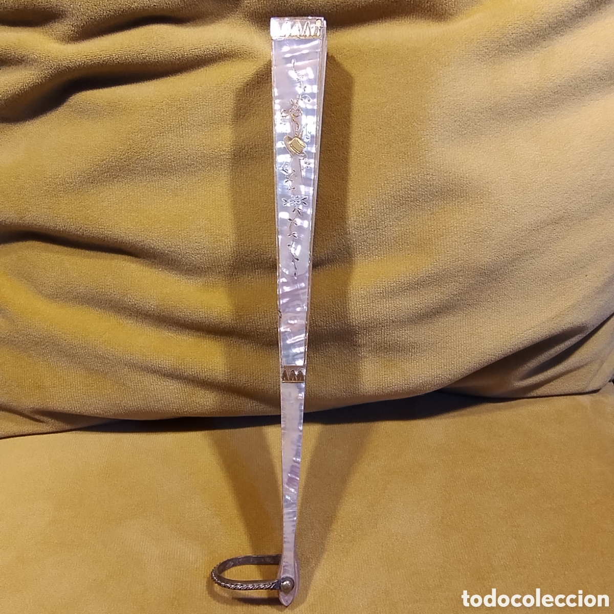 Antig&uuml;edades: Abanico de comuni&oacute;n nacar - Foto 4