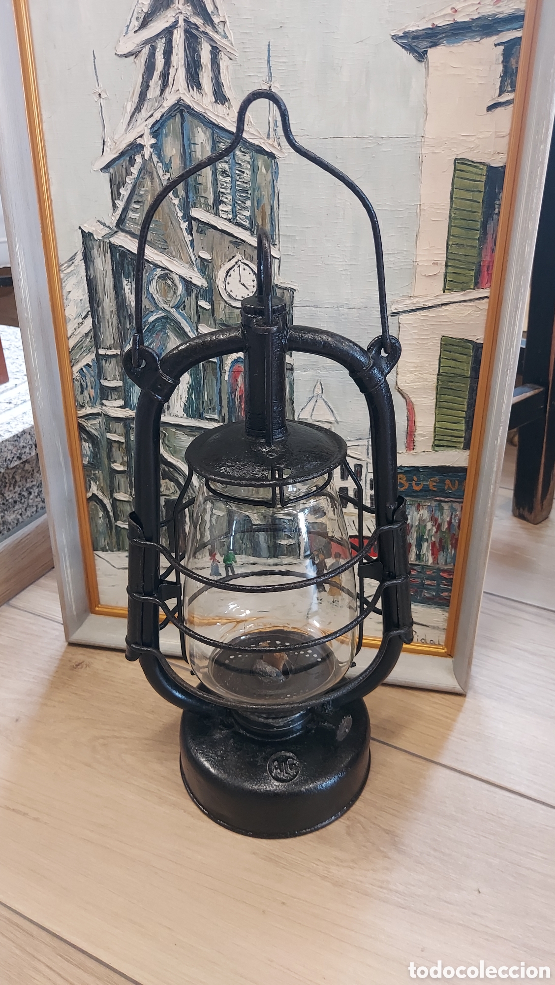 Antig&uuml;edades: Farol de petr&oacute;leo ALG circa 1930 - Foto 5