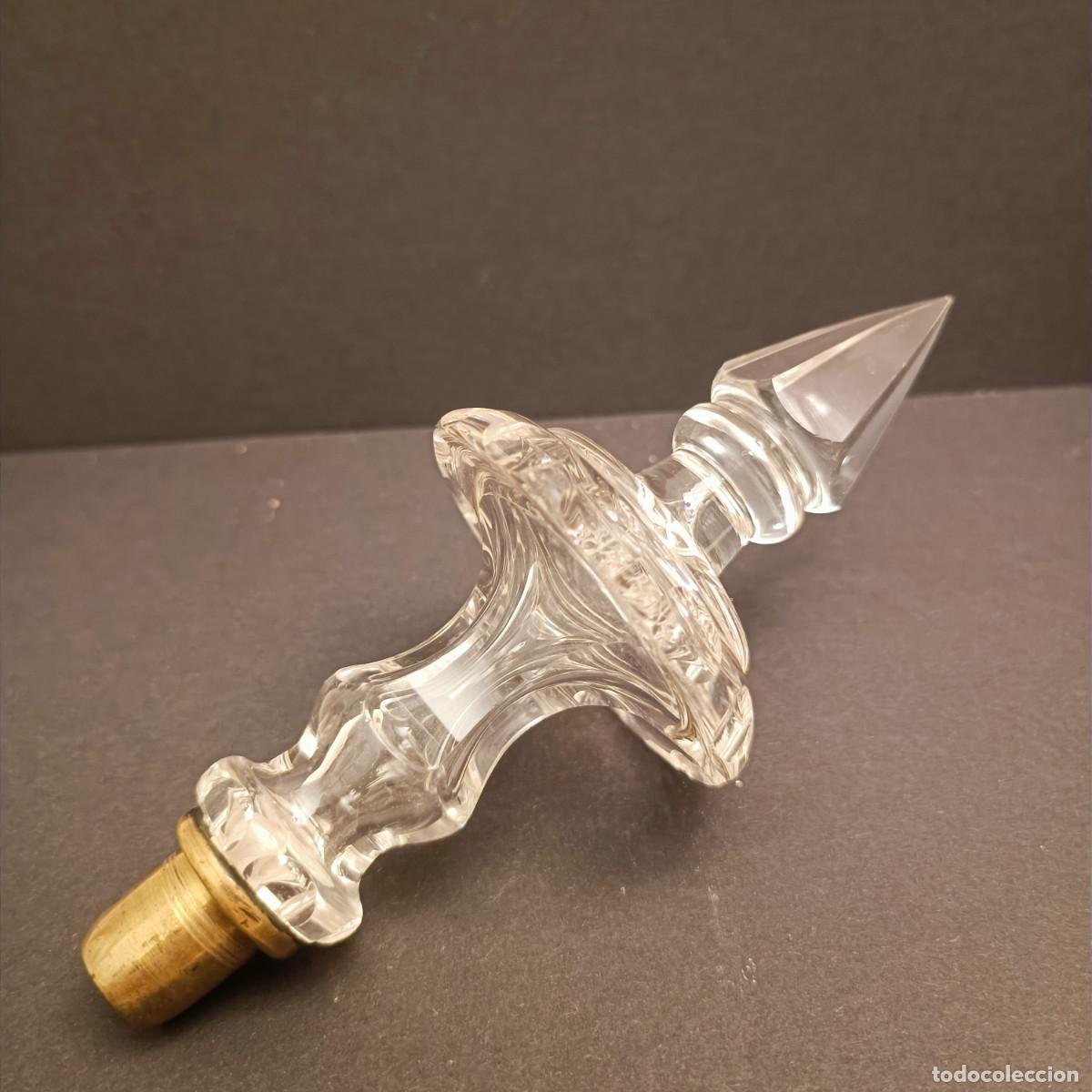 Antig&uuml;edades: ANTIGUO REMATE DE L&Aacute;MPARA EN CRISTAL - Foto 1