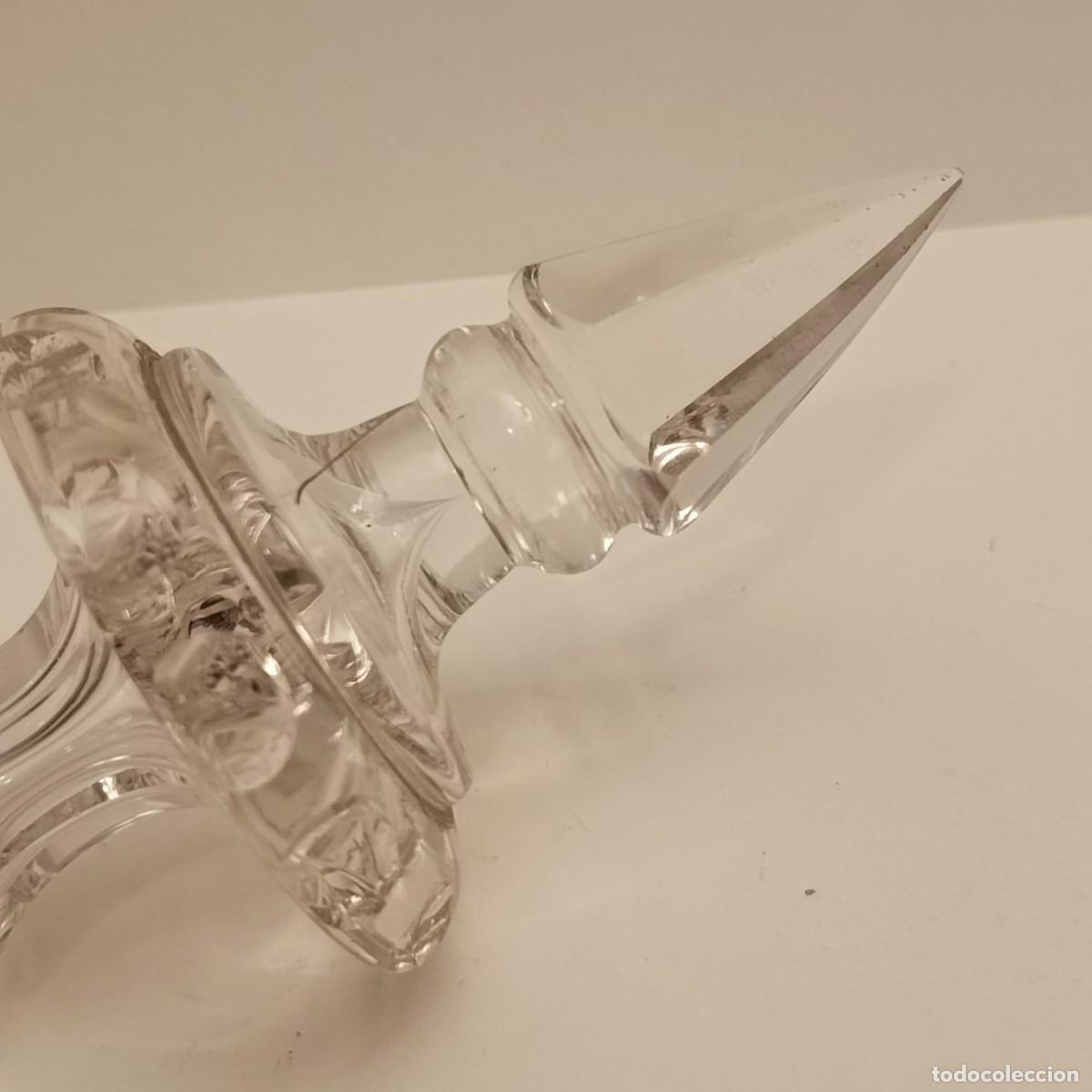 Antig&uuml;edades: ANTIGUO REMATE DE L&Aacute;MPARA EN CRISTAL - Foto 9