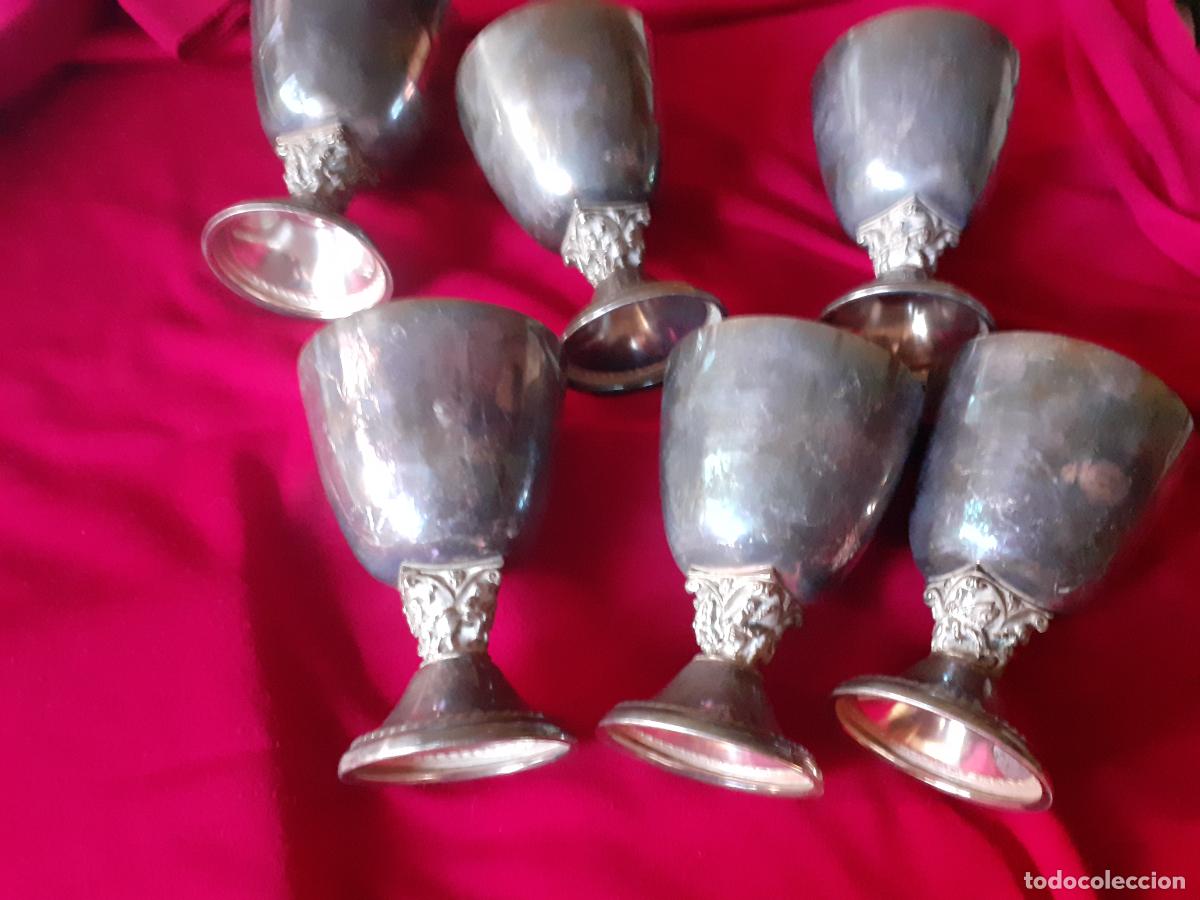 Antig&uuml;edades: Seis copas de vino plaque de plata ALERIUM - Foto 1