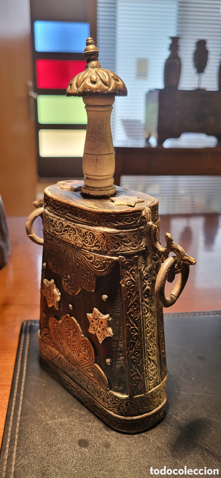 Antig&uuml;edades: Recipiente oriental para cargar polvora - Foto 7