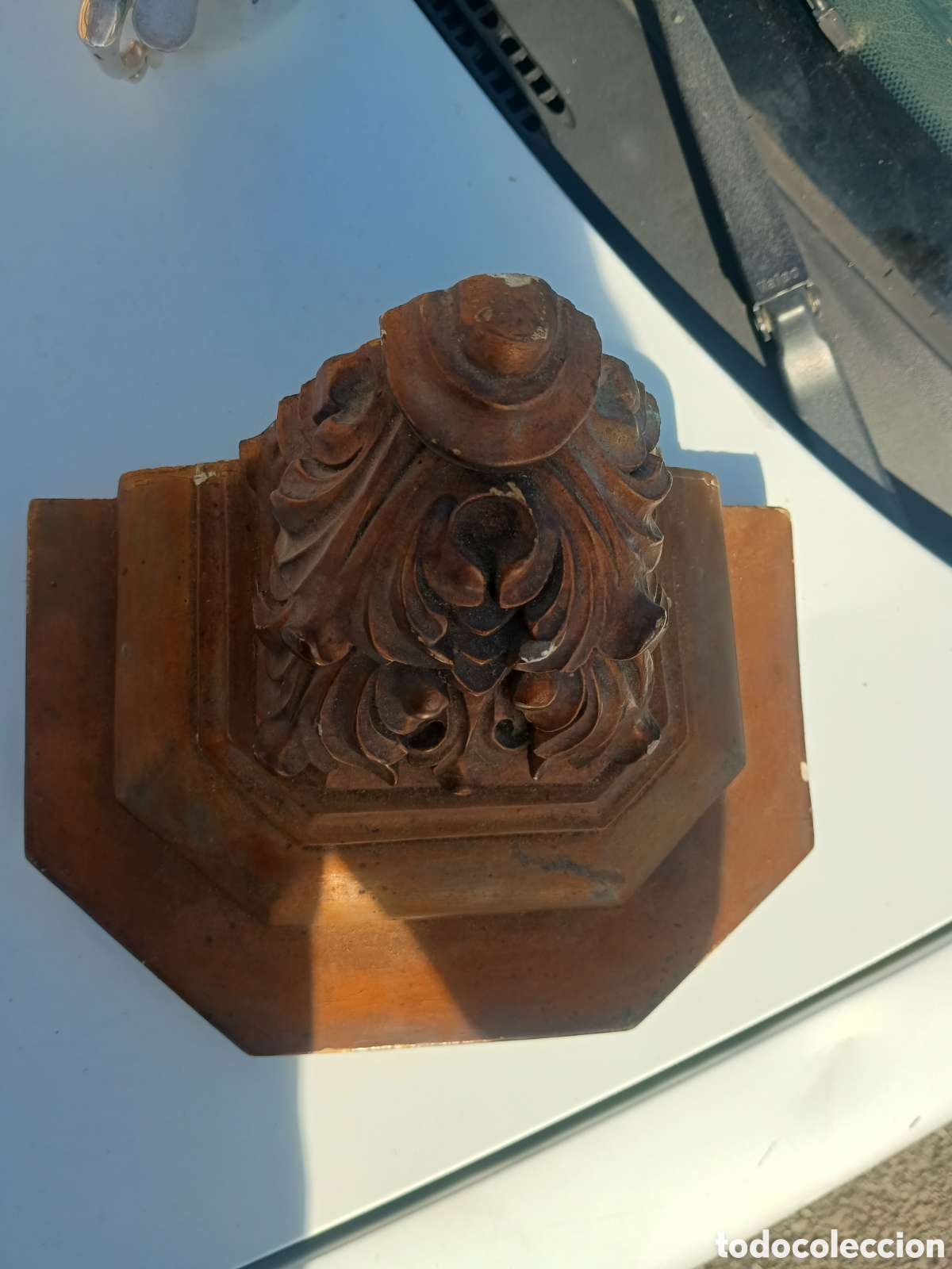 Antig&uuml;edades: Mensula capitel repisa madera escayola - Foto 2