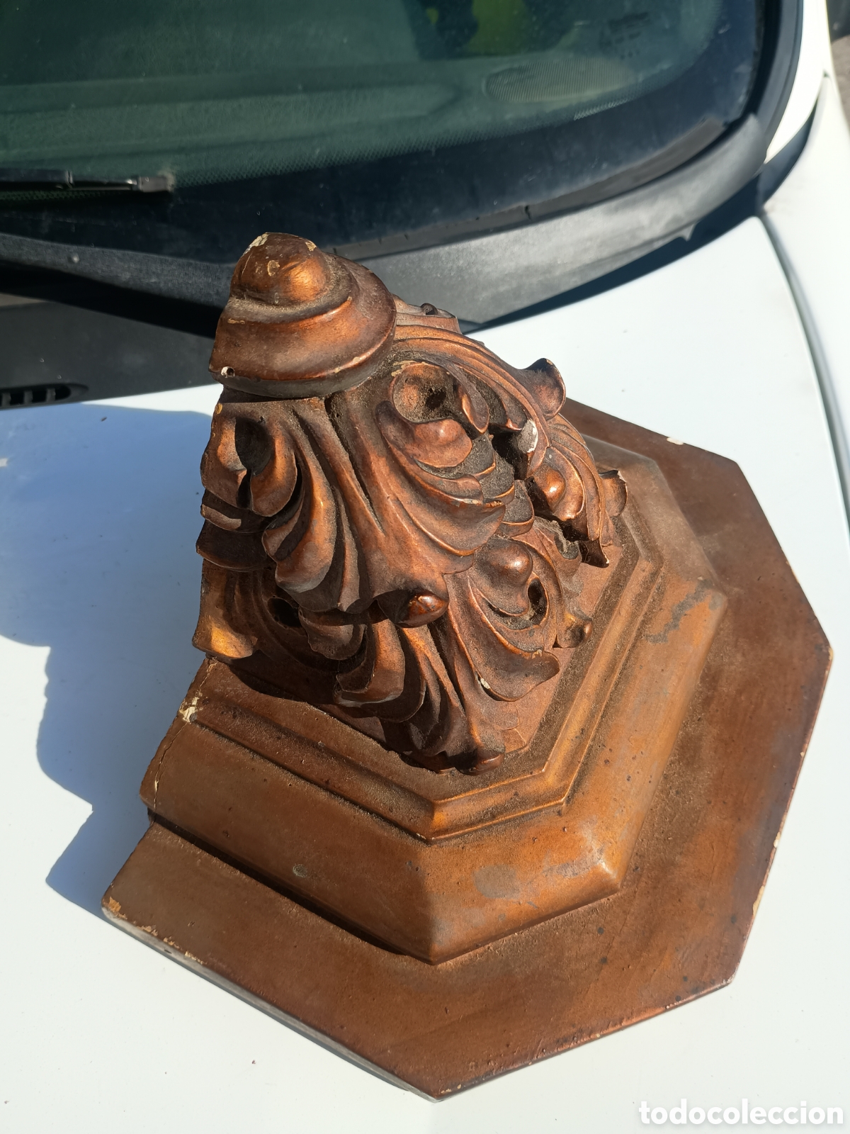 Antig&uuml;edades: Mensula capitel repisa madera escayola - Foto 1