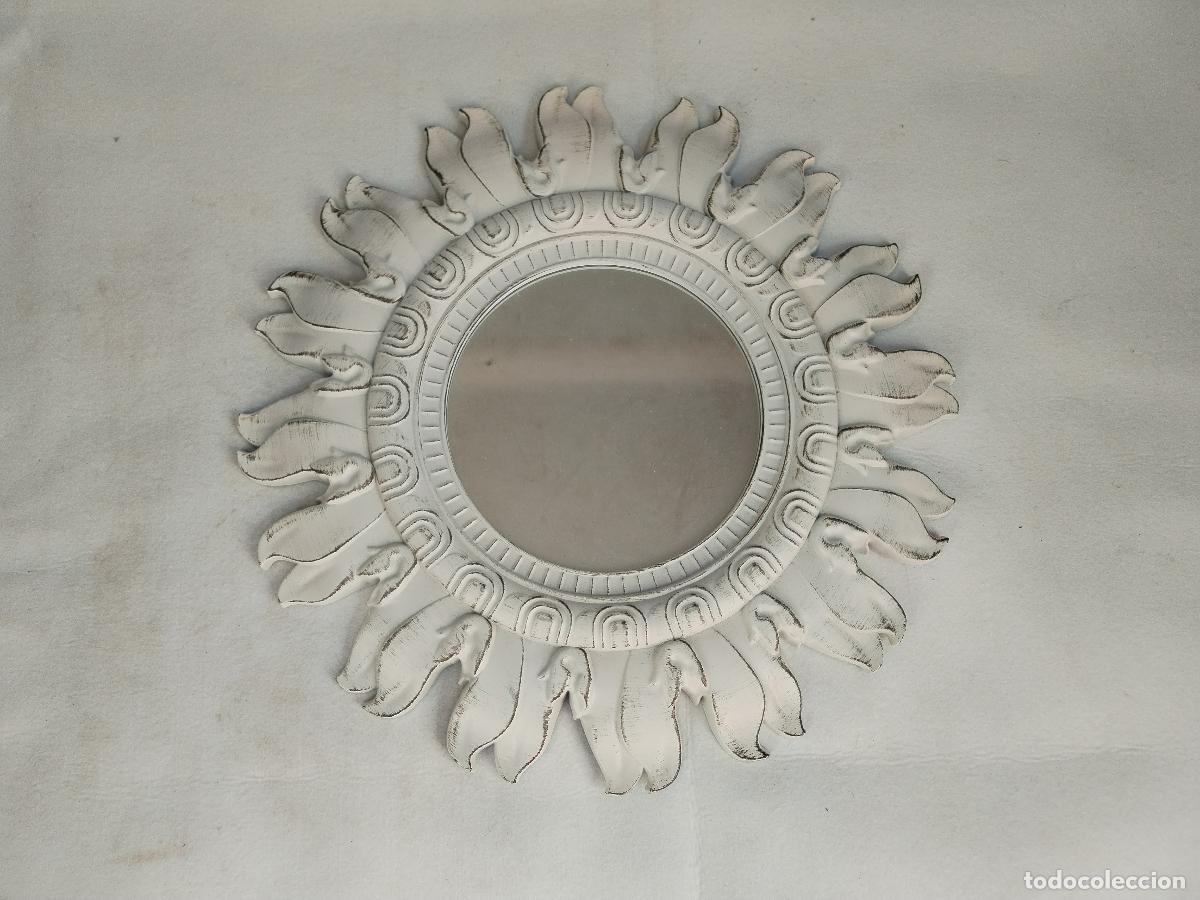 Antig&uuml;edades: espejo blanco de sol en pasta dura - Foto 1