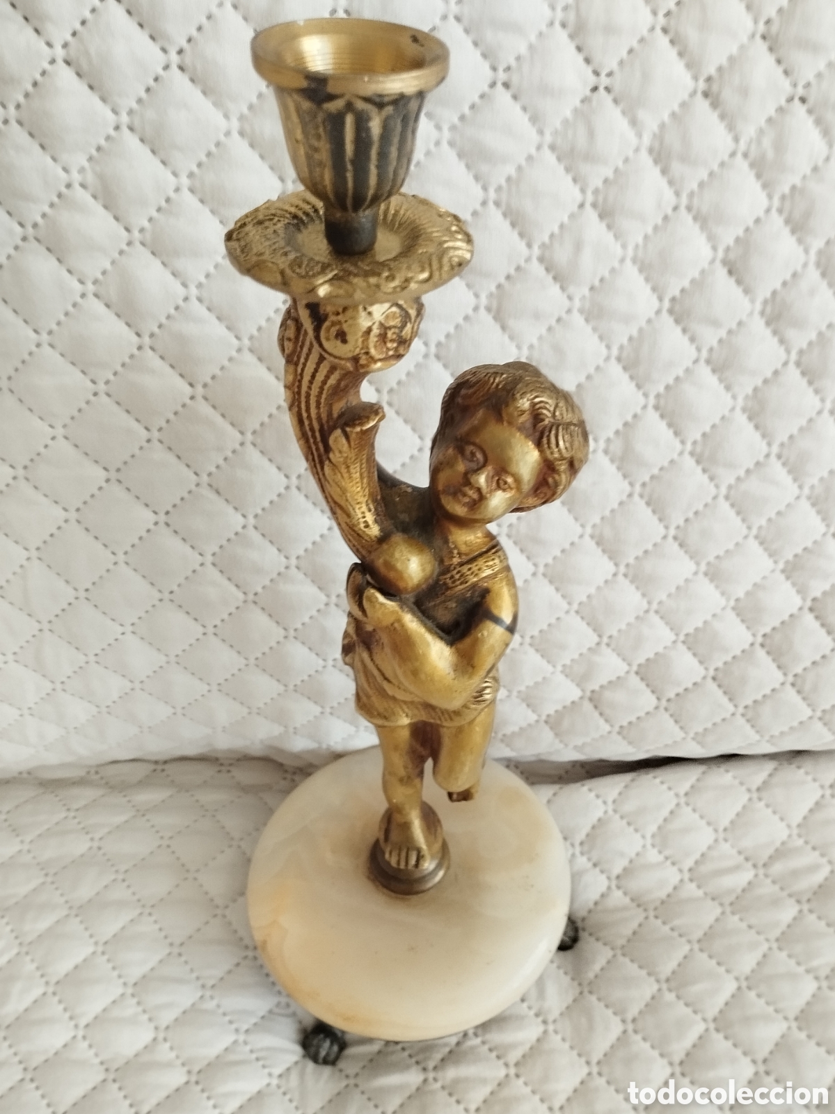 Antig&uuml;edades: Antiguo querub&iacute;n de bronce - Foto 1