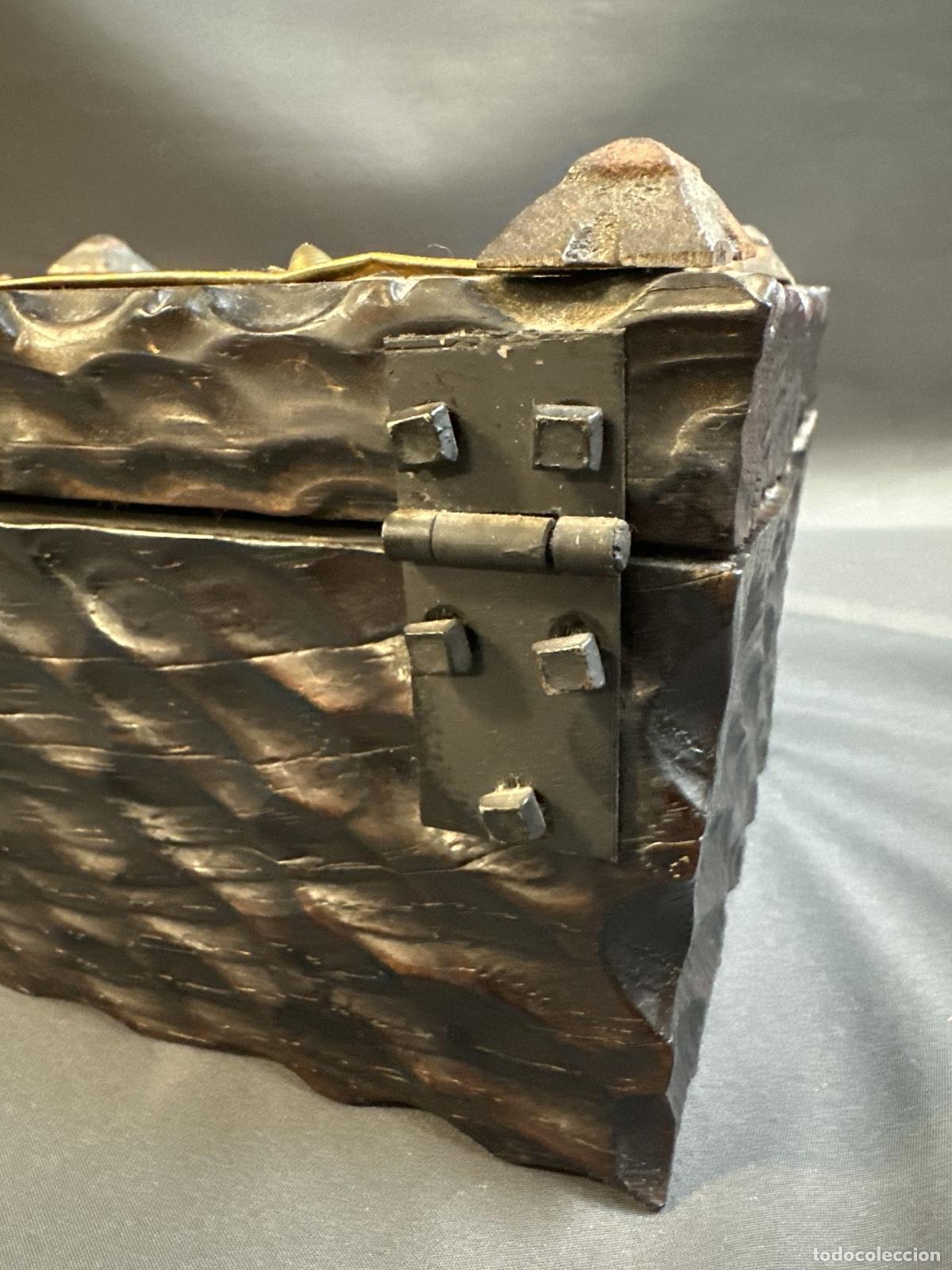 Antig&uuml;edades: CAJA CASTELLANA REALIZADA A MANO. CON MAPAMUNDI. A&Ntilde;OS 60 - Foto 7