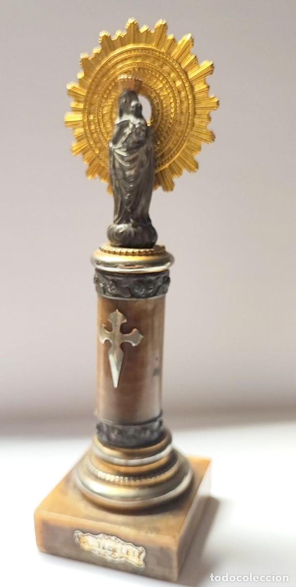 Antig&uuml;edades: VIRGEN DEL PILAR PLATA DECADA 1930 - Foto 1