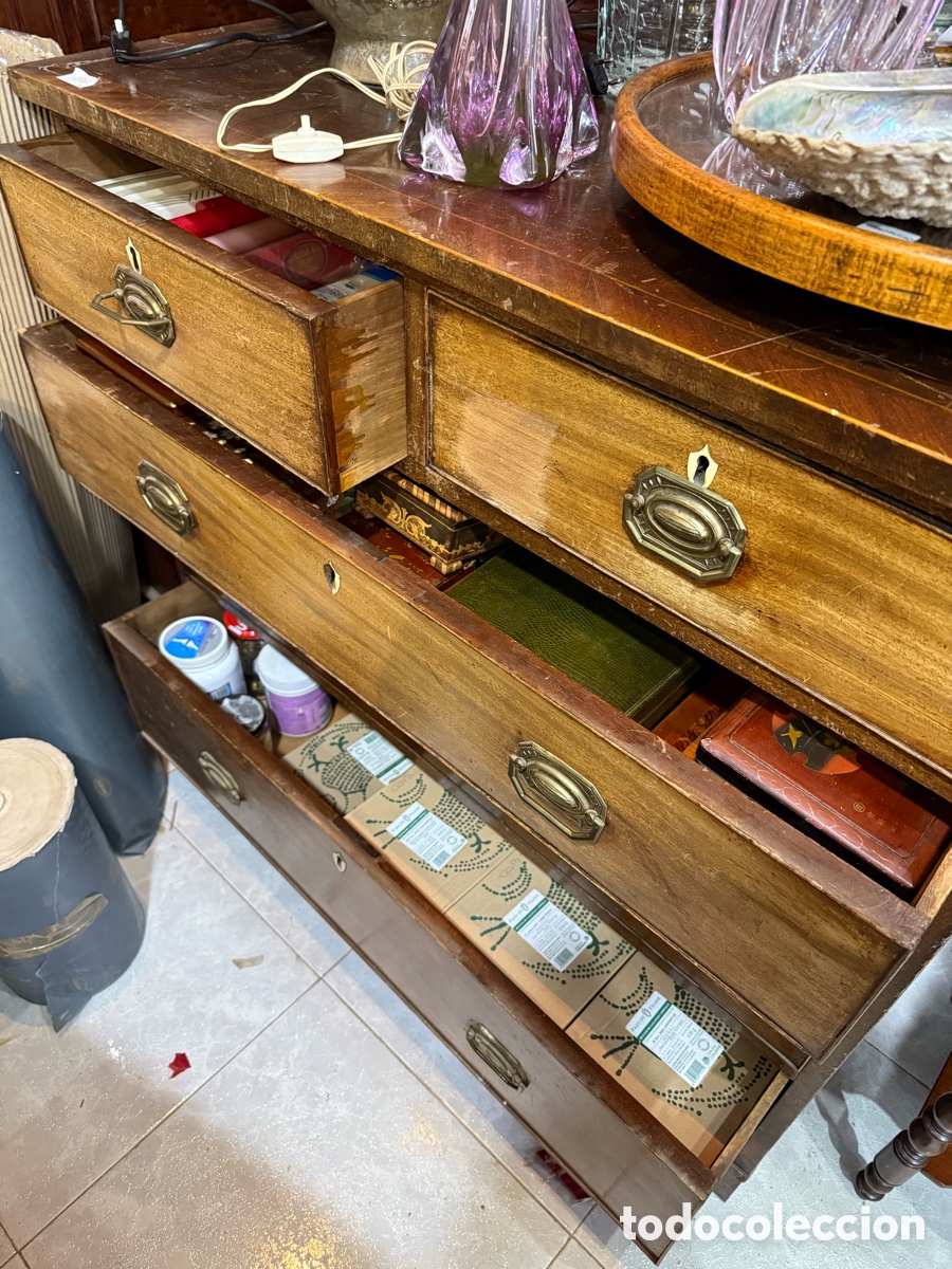 Antig&uuml;edades: C&oacute;moda inglesa s XIX. Caoba maciza. - Foto 5