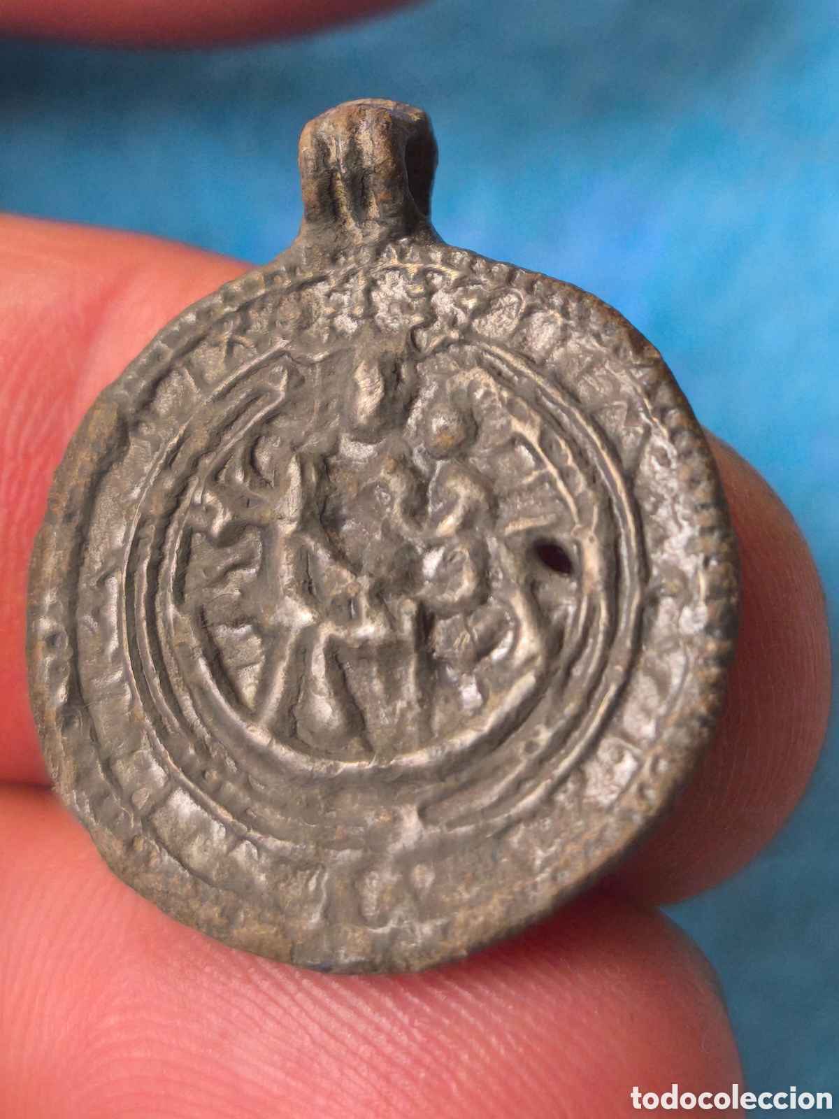 Antig&uuml;edades: Medalla de plomo antigua - Foto 2