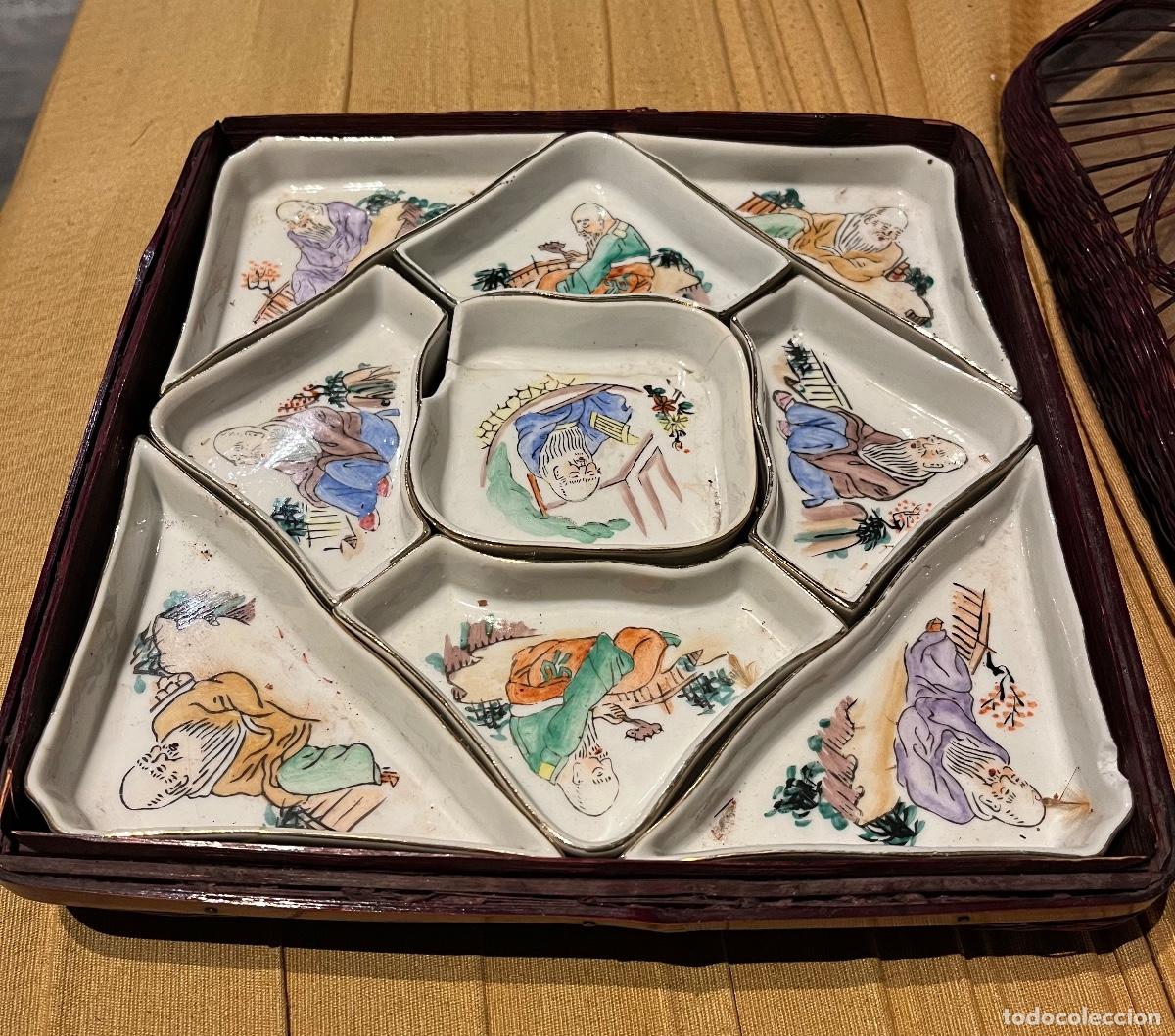 Antig&uuml;edades: Set chino bandejas entremeses - Foto 1
