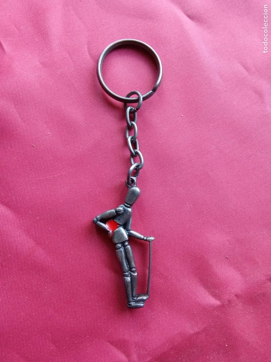 Antig&uuml;edades: Raro Llavero de colecci&oacute;n mu&ntilde;eco articulado marca &ldquo;Es myo&rdquo;. Caja Llaveros