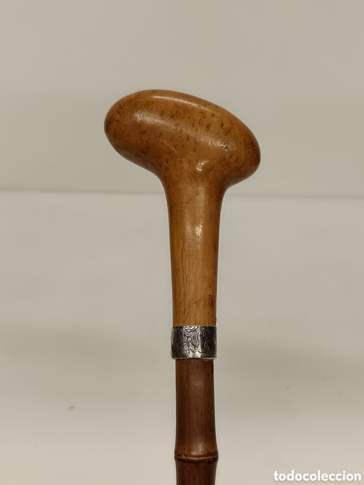 Antig&uuml;edades: Interesante Bast&oacute;n ra&iacute;z de Boj - Foto 3