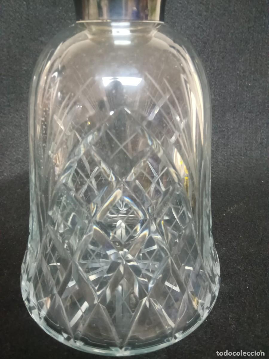 Antig&uuml;edades: LICORERA CRISTAL TALLADO Y PLATA - Foto 4