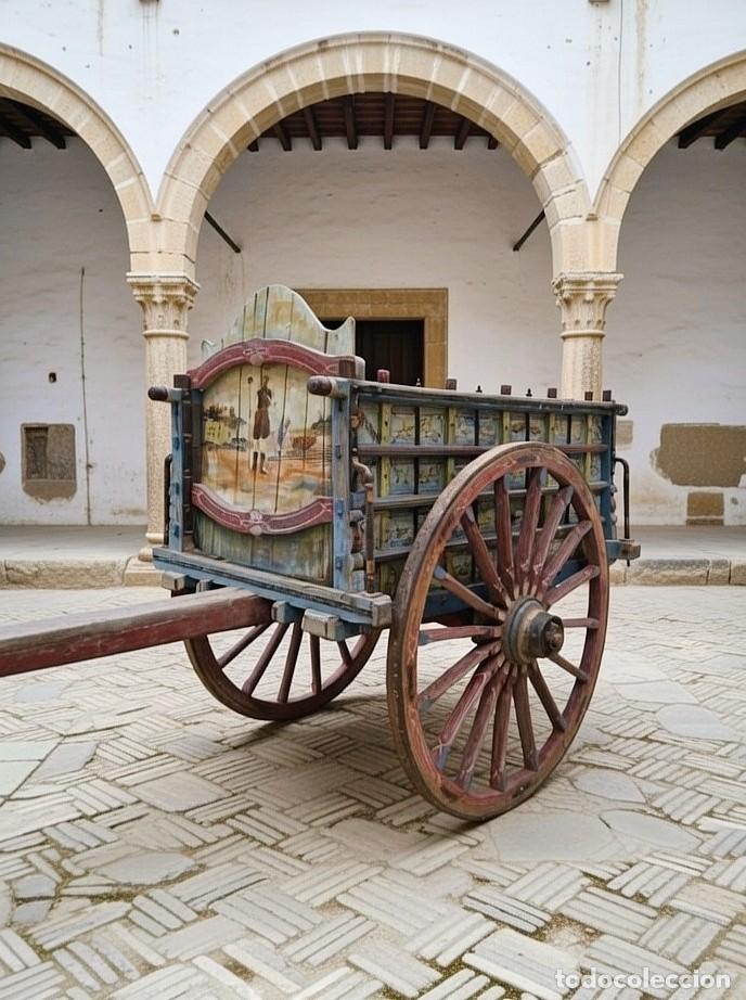 Antig&uuml;edades: Carro de Bueyes hermosamente decorado. - Foto 1