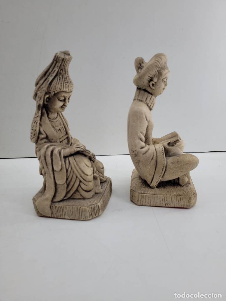 Antig&uuml;edades: 2 ESTATUAS DE PIEDRA - Foto 2