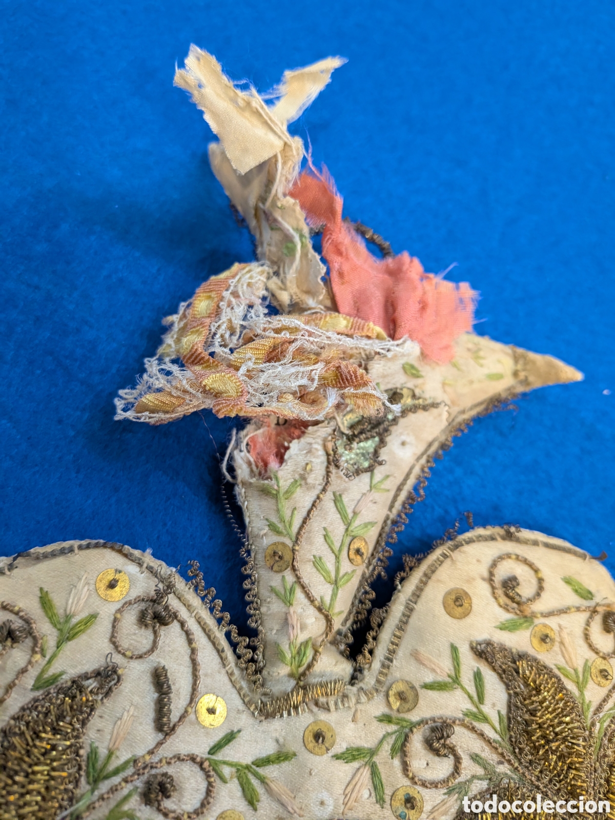 Antig&uuml;edades: antiguo escapulario virgen del Pilar. REF-4767 - Foto 4